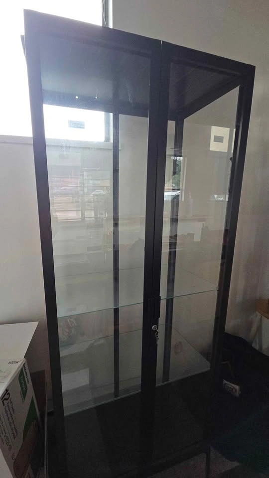 Black IKEA MILSBO Glass-door cabinet (2 for $ 400 / 1 for $225) - photo 3