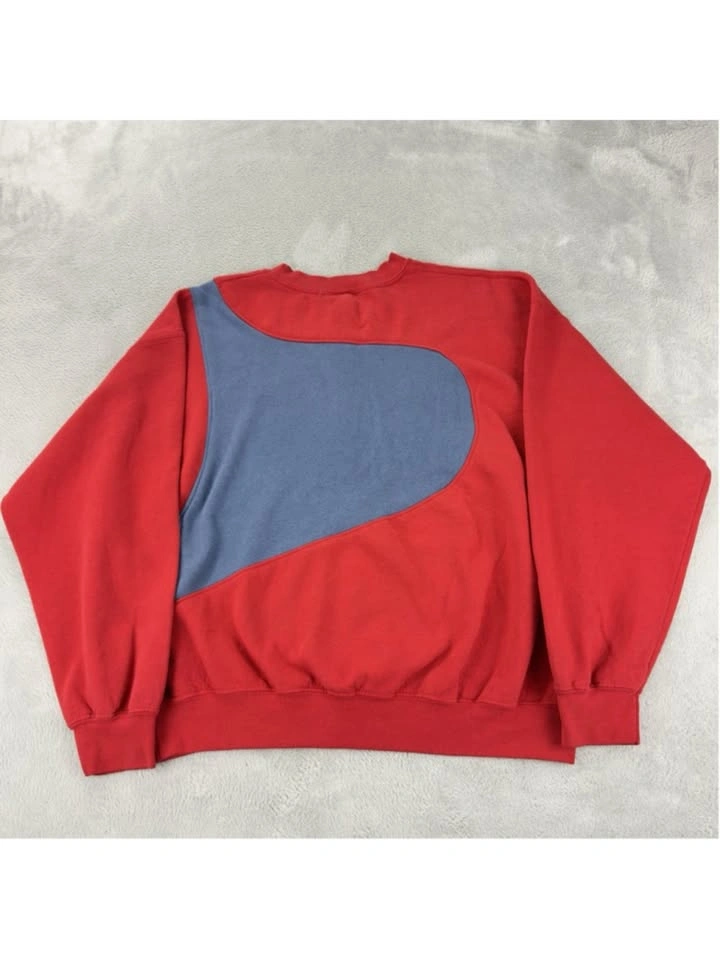 VTG Nike Men's Sz L Fits Smaller Reworked Fleece Crewneck - photo 3