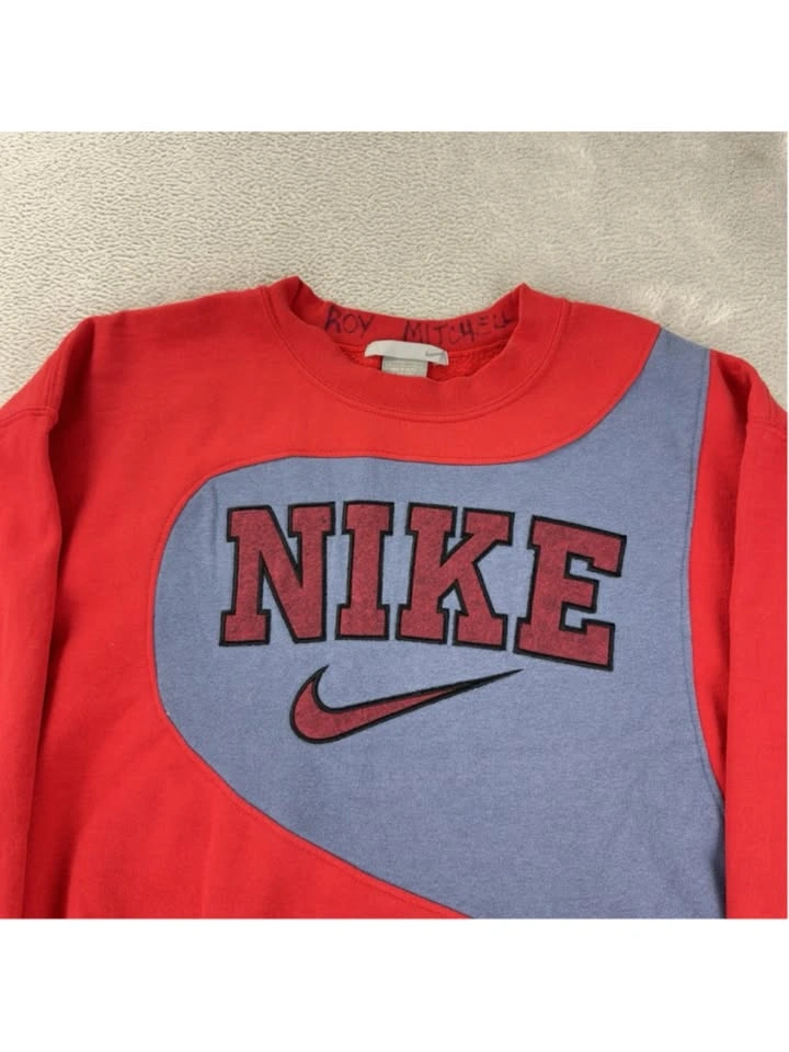 VTG Nike Men's Sz L Fits Smaller Reworked Fleece Crewneck - photo 4