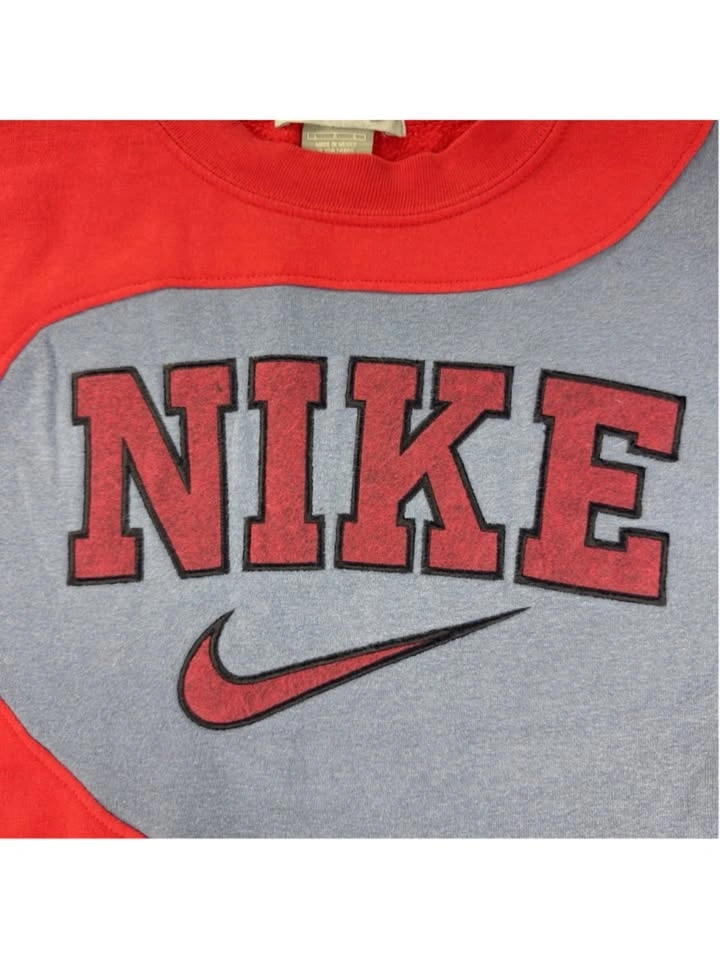 VTG Nike Men's Sz L Fits Smaller Reworked Fleece Crewneck - photo 5