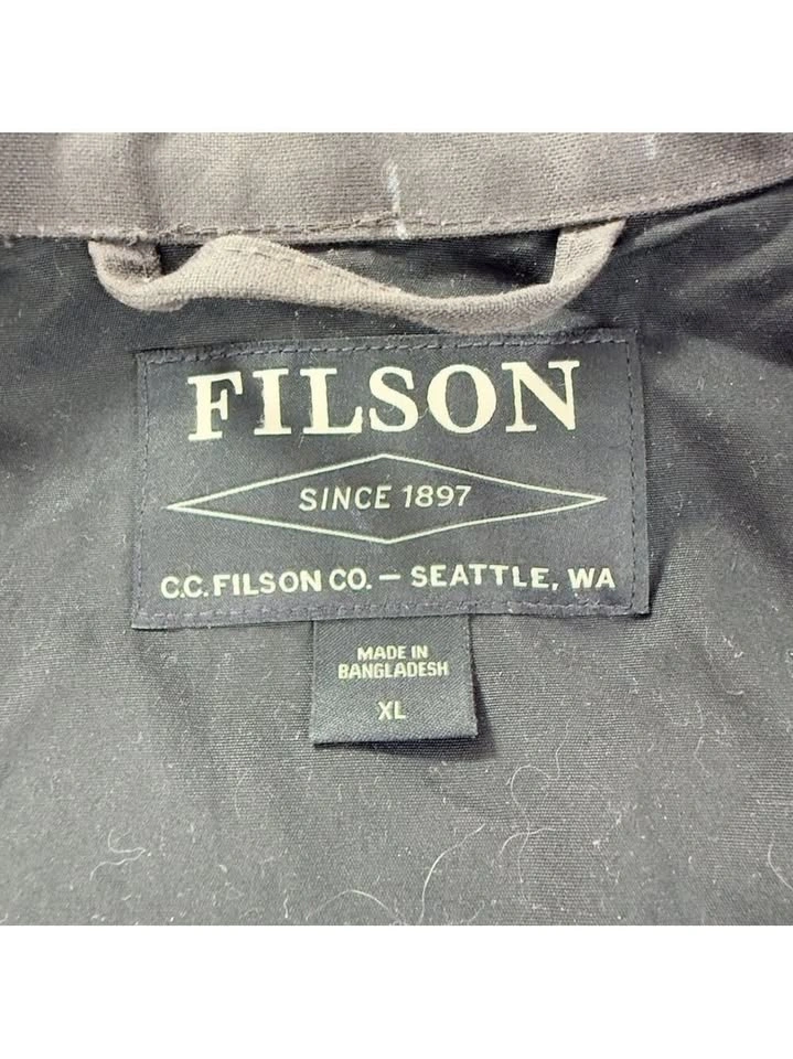 CC Filson Tin Cloth Short Lined Cruiser Jacket Mens XL Black - photo 2