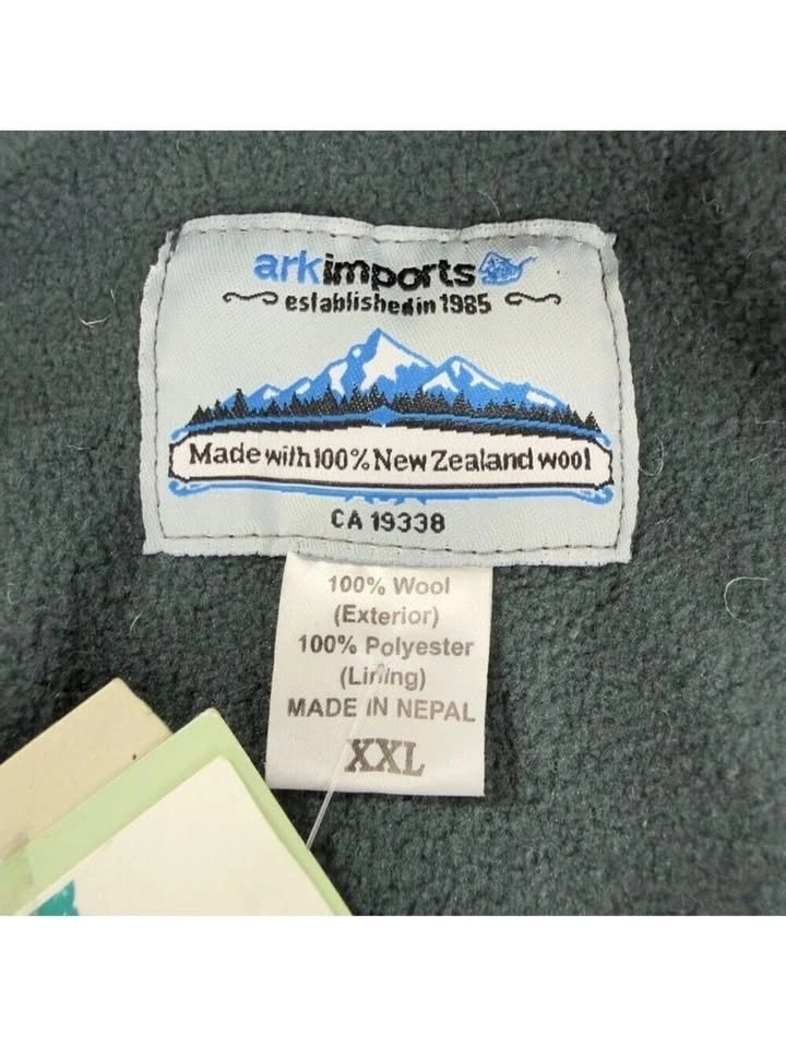 VTG Ark Imports Men's XXL 100% Wool Cowichan Maple Leaf Jacket - photo 2