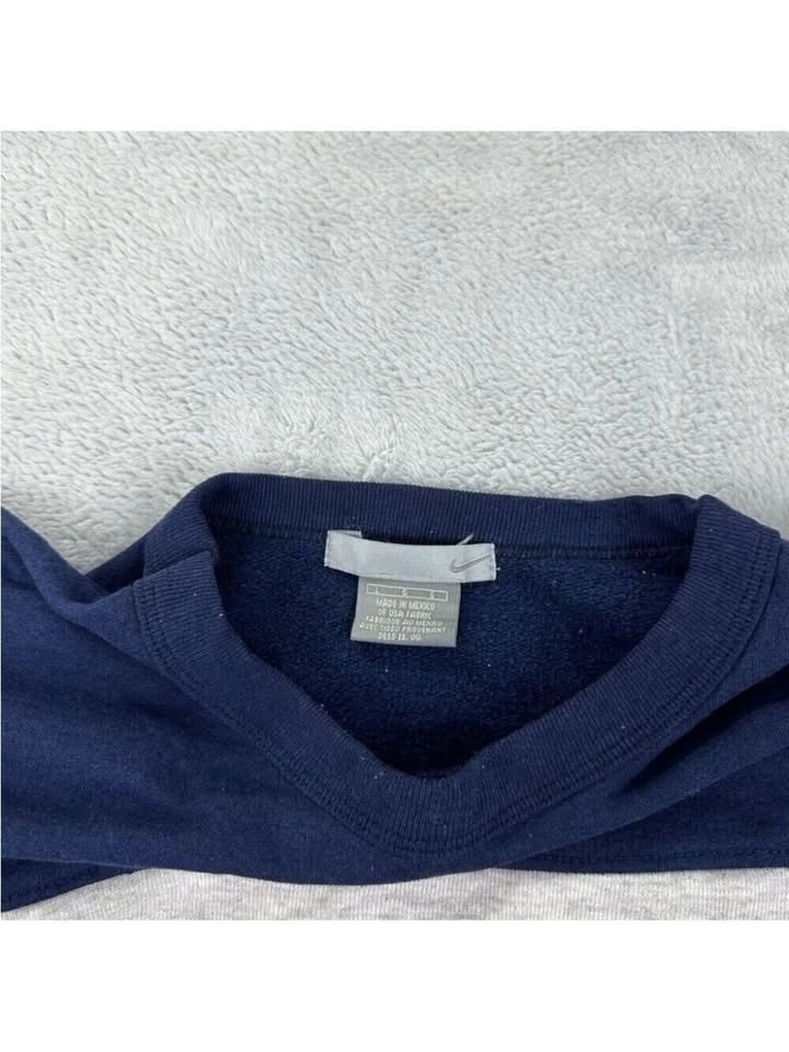 Nike Rework Crewneck - Navy Blue/Grey Tie-Dye - Size L - photo 4