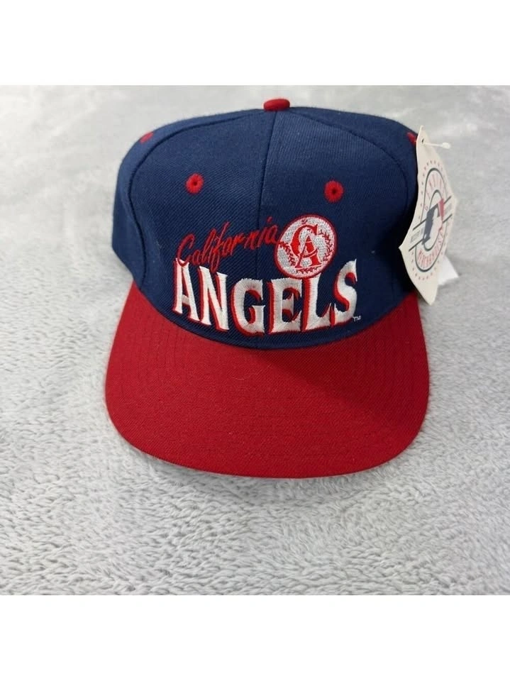 MLB California Angels Wool Snapback Hat Large Blue Vintage NWT - photo 2