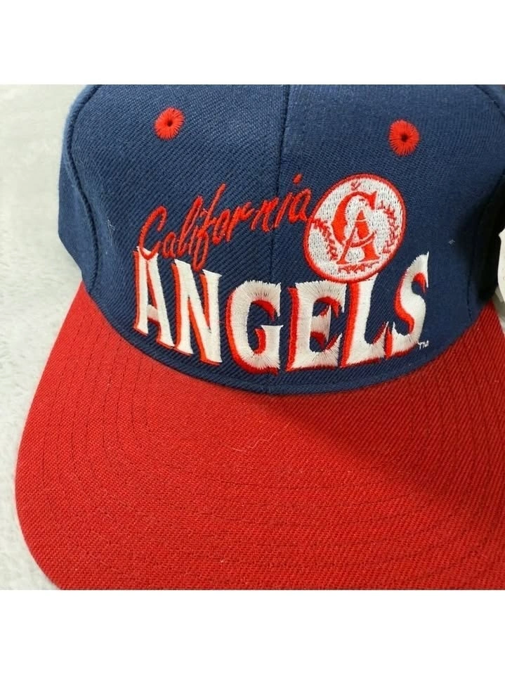 MLB California Angels Wool Snapback Hat Large Blue Vintage NWT - photo 3