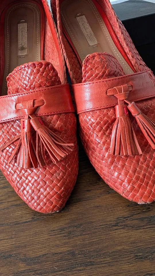 Massimo Dutti Leather Weave Tassel Loafers - Sz 7.5 - photo 4