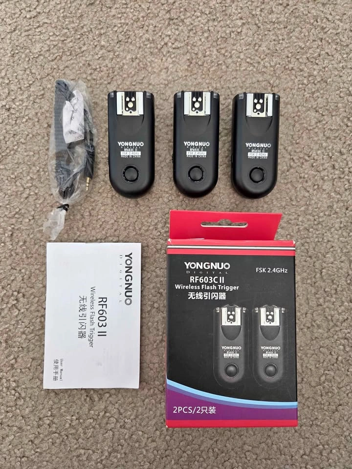 Yongnuo RF603C II Wireless Flash Triggers (3 units)