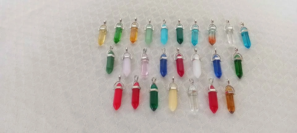 Fun synthetic crystal pendant necklaces - photo 2