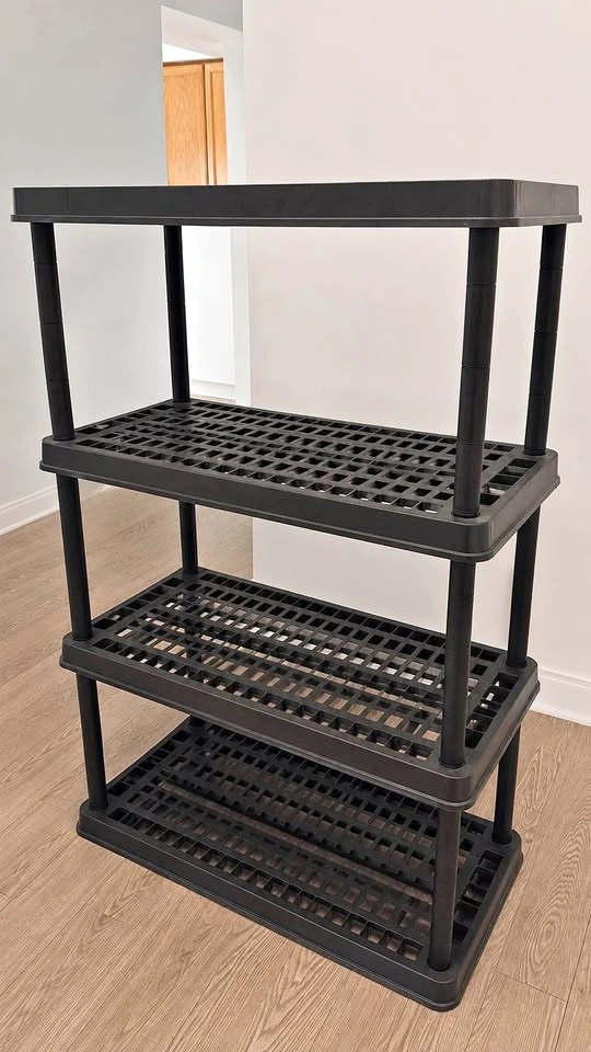 4-Tier Heavy Duty Plastic Shelving Unit