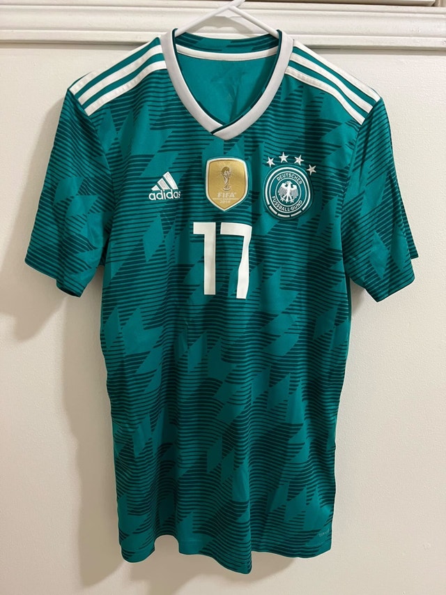 Germany Away Football/Soccer Jersey – #17 Boateng (Green/Medium)