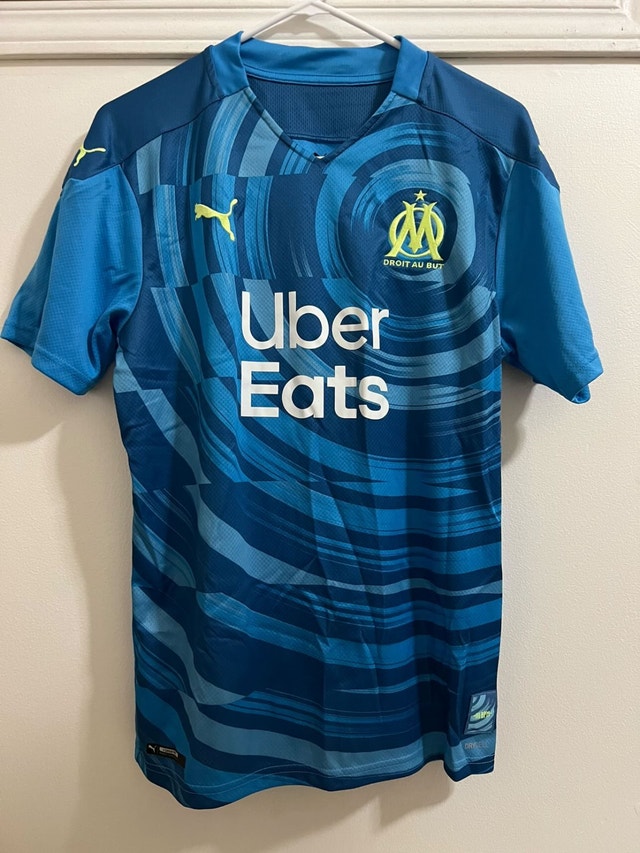 Olympique de Marseille Away Football/Soccer Jersey (Blue/Medium)