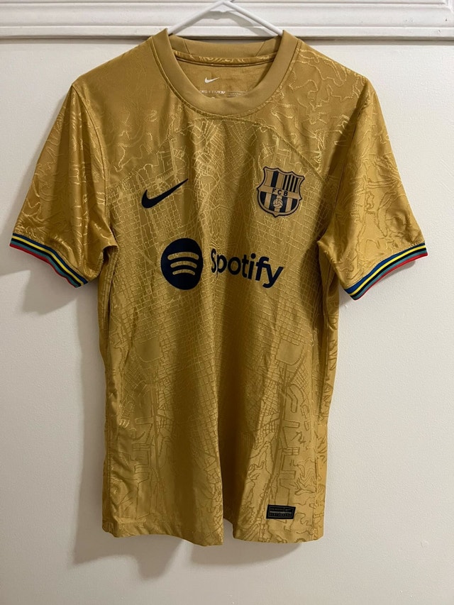 FC Barcelona Away Football/Soccer Jersey – Nike (Gold/Medium)