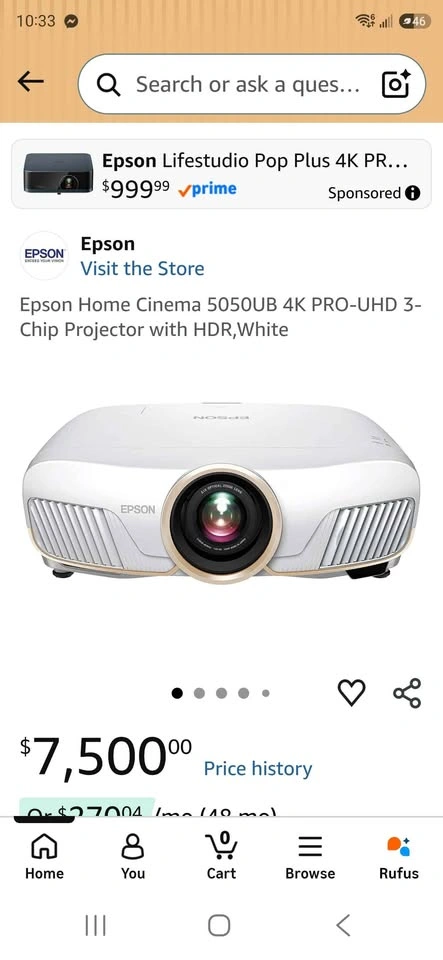 Epson Home Cinema 5050ub Projector - photo 2