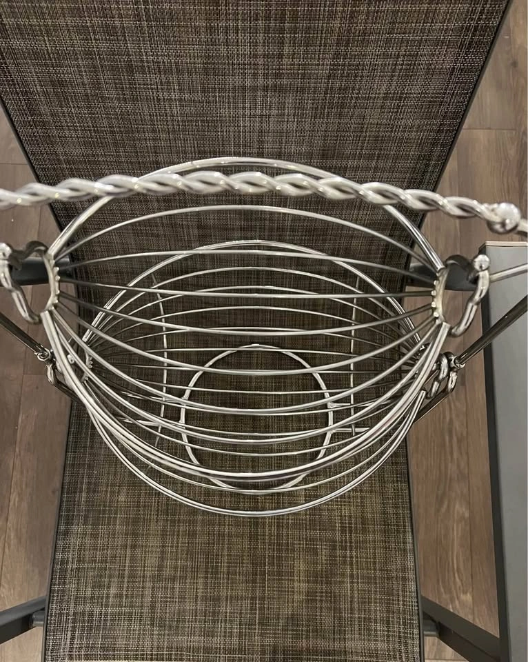 2-Tier Swinging Chrome Fruit Basket Stand - photo 2