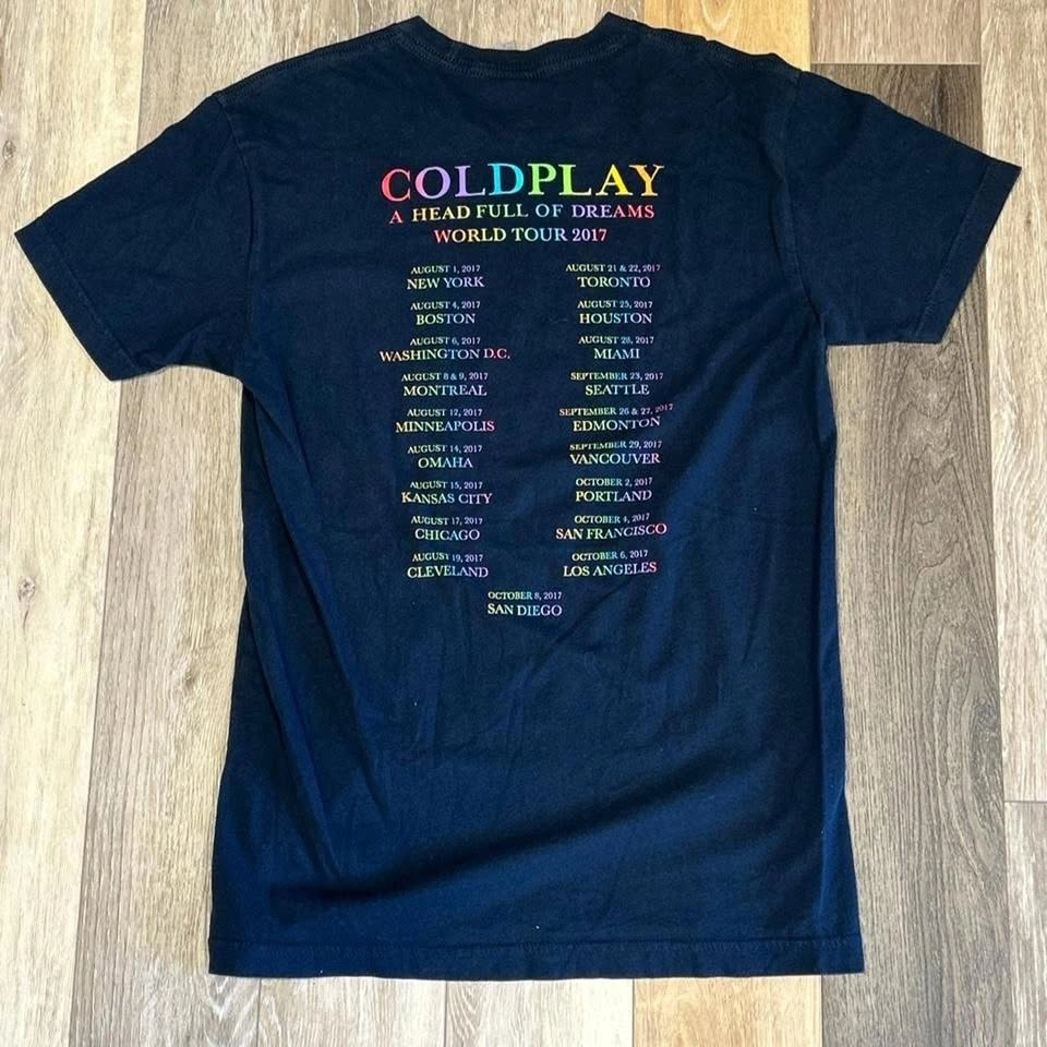 Coldplay A Head Full of Dreams World Tour 2017 T-Shirt - photo 3