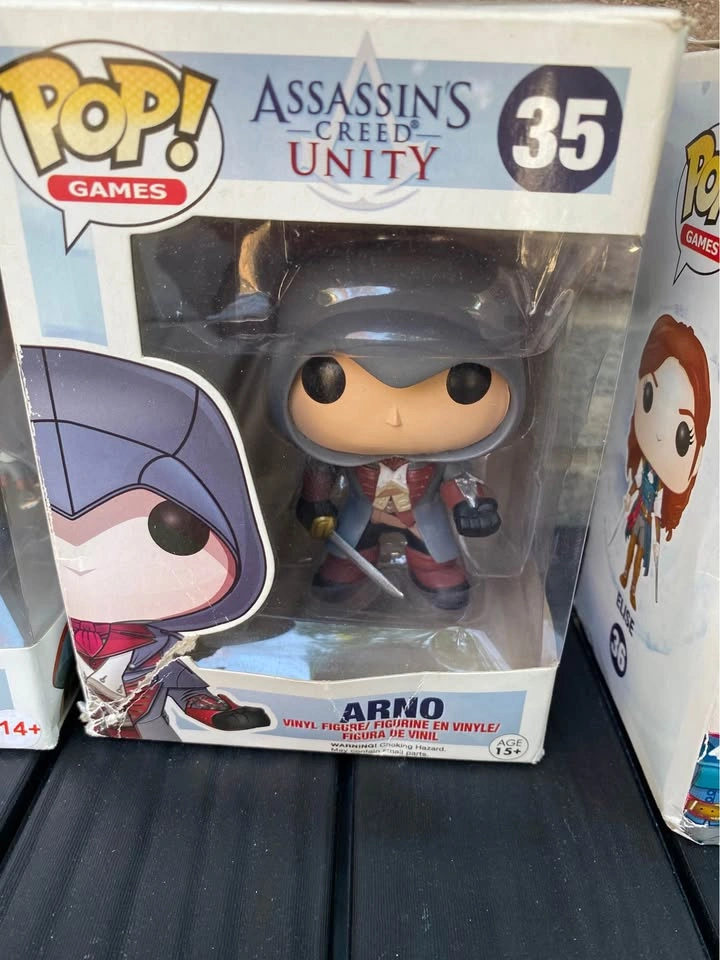 Lot of 3 Funko Pop! Games Assassin's Creed Aveline, Arno, and El - photo 4