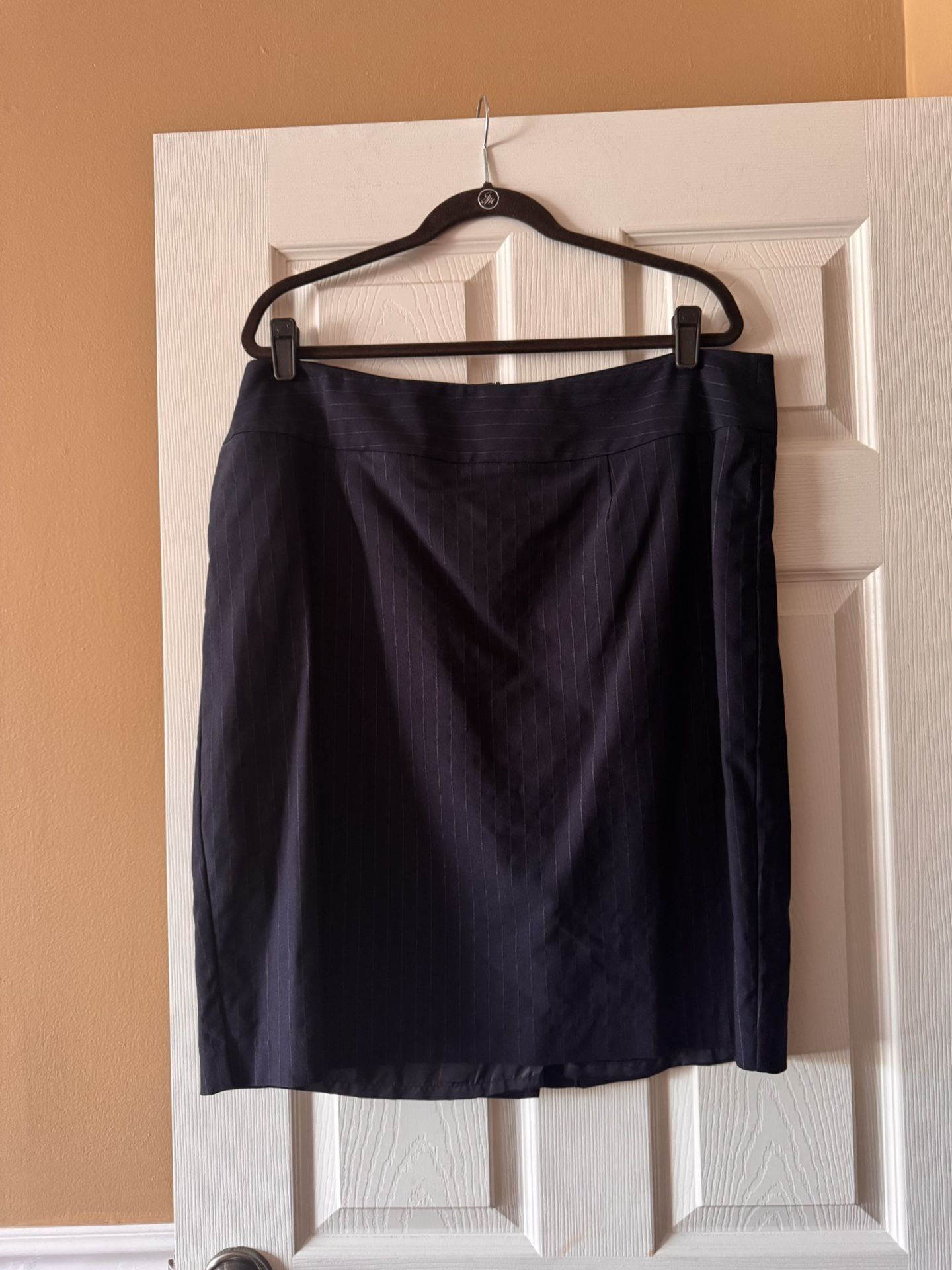 Blue Pin-Striped Jacket & Skirt (Size 20) - photo 2