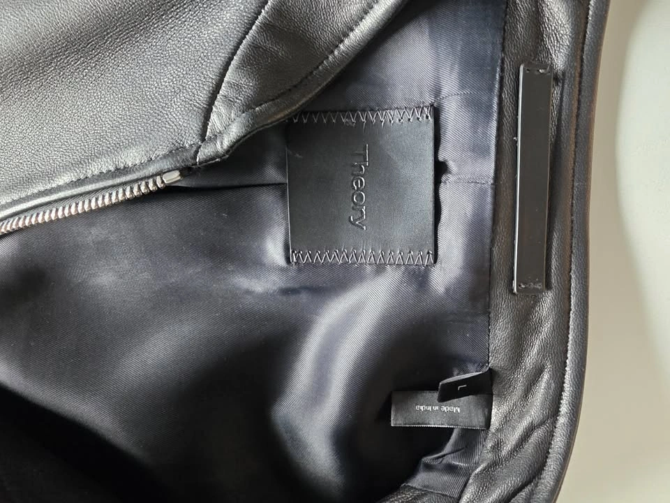 Theory Moore Lamb Leather Jacket — Black — Men's L - photo 3