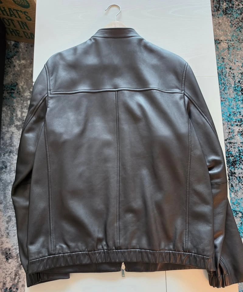 Theory Moore Lamb Leather Jacket — Black — Men's L - photo 4