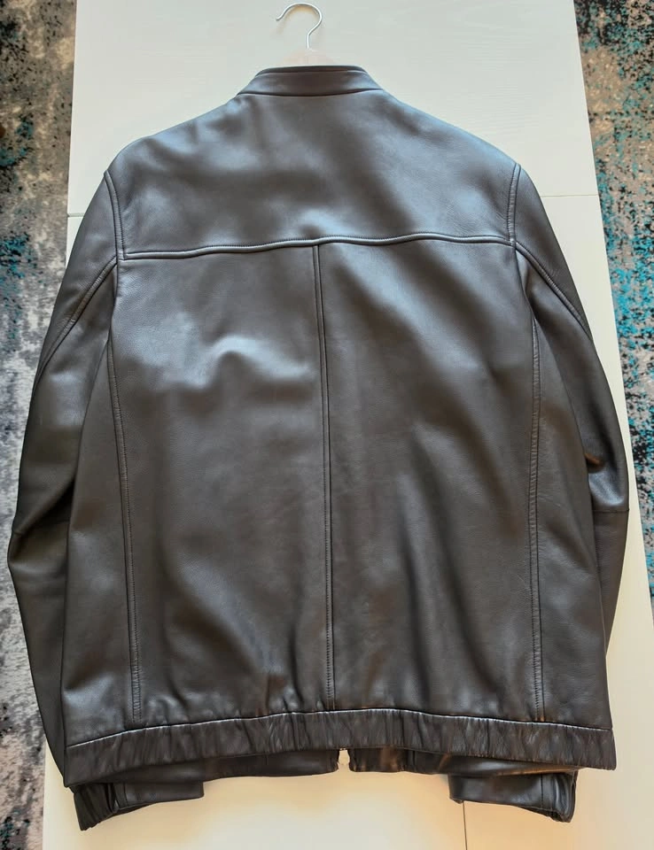 Theory Moore Lamb Leather Jacket — Black — Men's L - photo 5