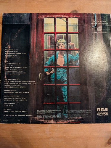 David Bowie Ziggy Stardust LP LSP-4702 RCA Victor Canada 1972 - photo 2