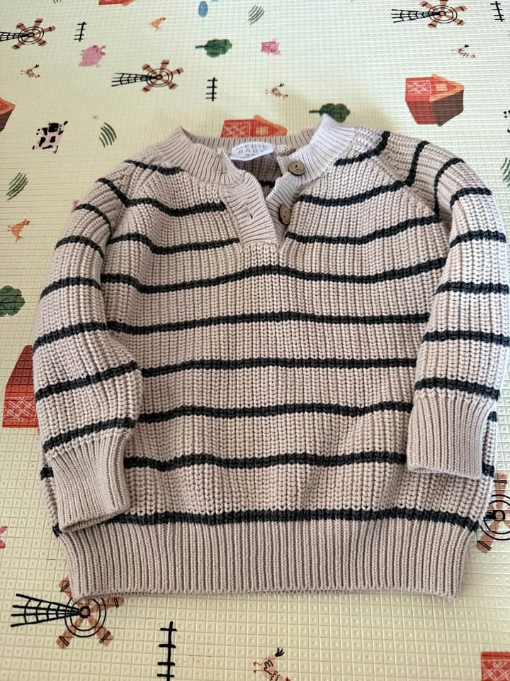 Mebie Baby Striped Knit Sweater