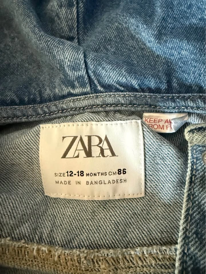 Zara Hooded Denim Jacket 12-18 Months - photo 2