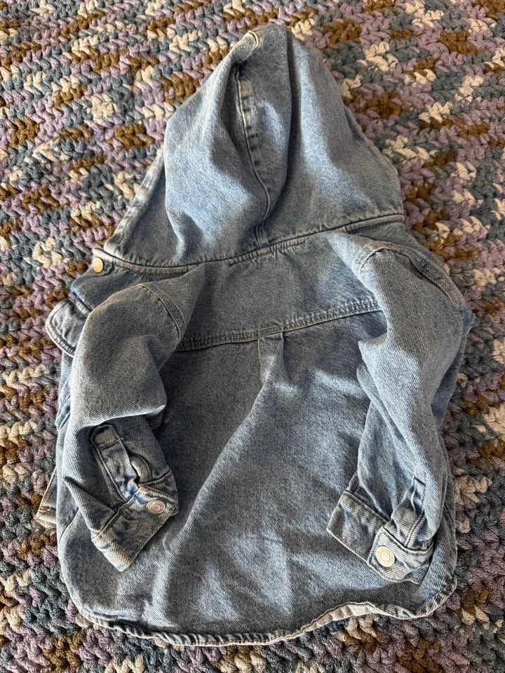 Zara Hooded Denim Jacket 12-18 Months - photo 3