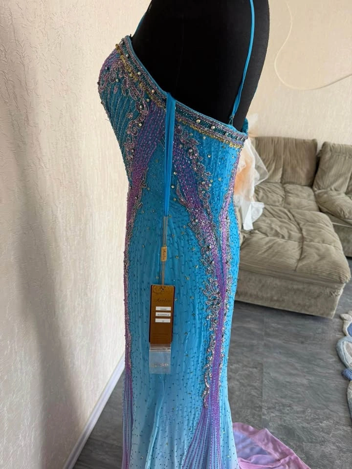 Brand New Beaded Silk Evening Gown - Size 10✨ - photo 5