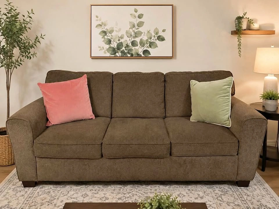 Brown Sofa & Loveseat Set – 2 Pieces