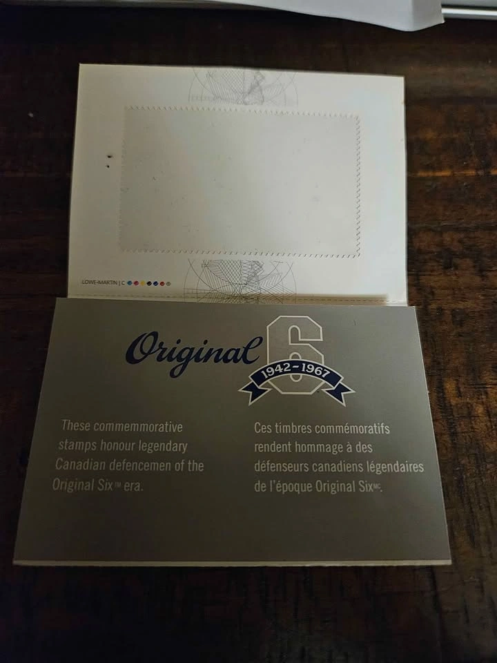 Canada Post NHL Original Six Legendary Defencemen Stamp Booklet - photo 2
