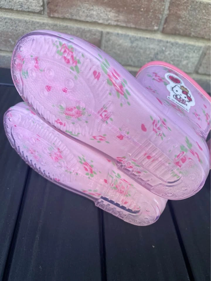 Sanrio Hello Kitty Kids toddler girl Rain Boots Size 9.5-10T - photo 4