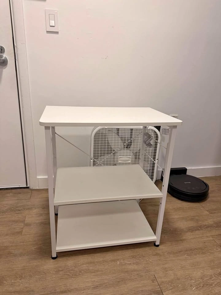 White 3-Tier Kitchen Utility Cart (Baker’s rack)