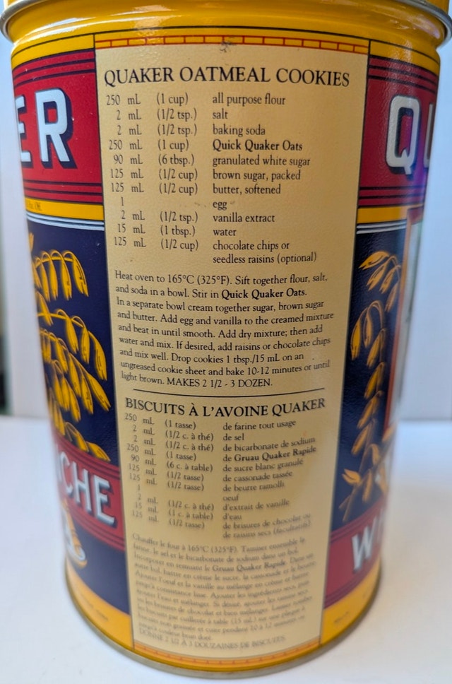 Vintage Quaker Oats Replica Collectible Tin - photo 3