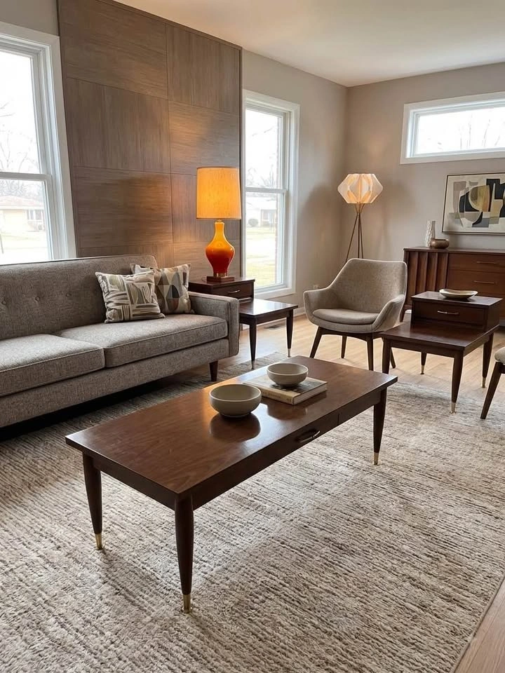 Vintage Mid Century Modern Mersman Walnut Table Set – 3 Pieces - photo 3