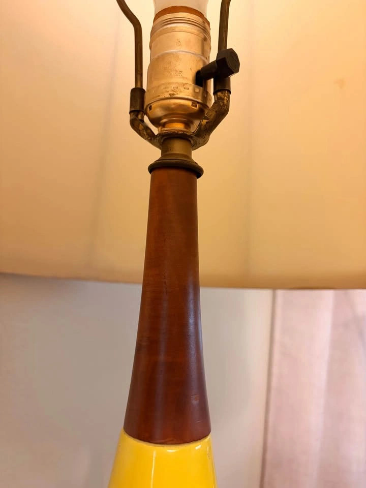 Pair of Vintage Mid-Century Modern Ombre Ceramic Table Lamps - photo 2