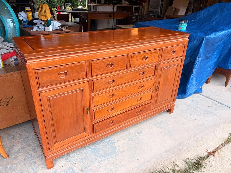 Vintage MCM Solid Rosewood Buffet / Credenza - photo 3