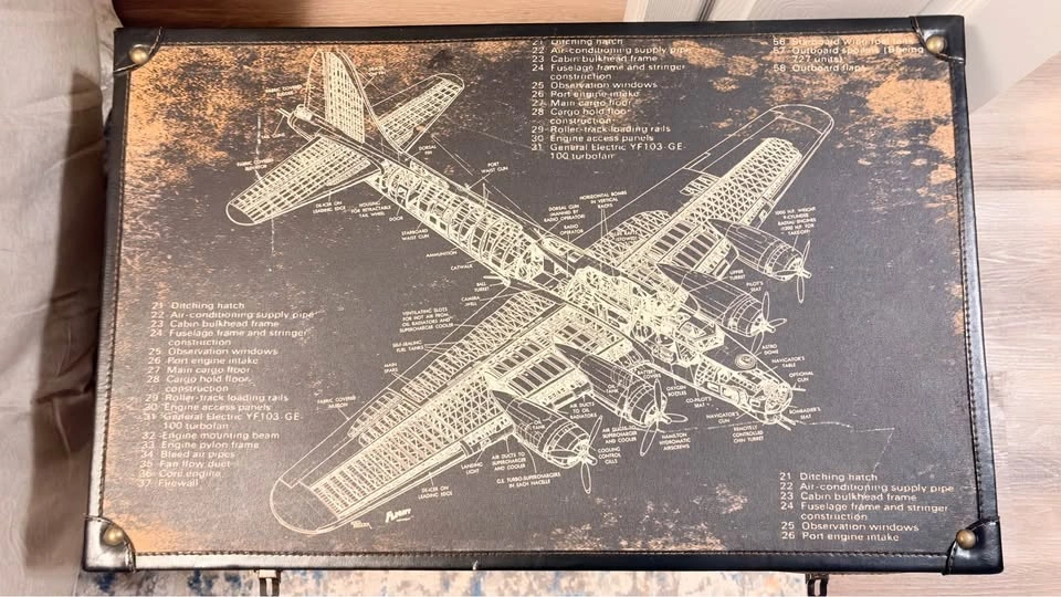 Crate - Airplane Blueprint Storage Trunk - photo 2