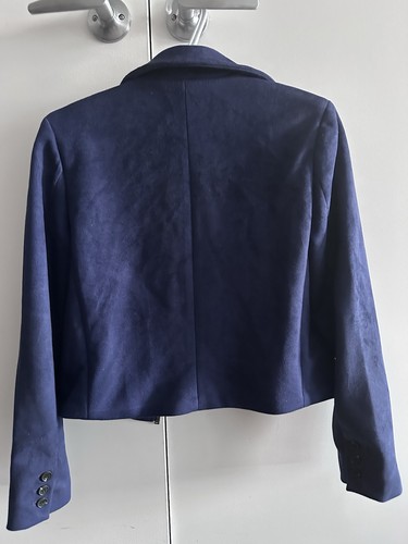 TRUTH by Republic Navy Blue Suede-Look Zip Jacket Women’s S/P - photo 2