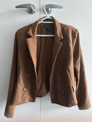 Rachel Zoe Camel Brown Double-Breasted Tailored Blazer Size 4