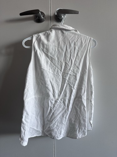 Jones New York Signature White Lace-Up Sleeveless Blouse – Size - photo 2