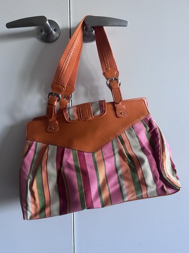 Tommy Hilfiger multicolour striped canvas handbag - photo 2