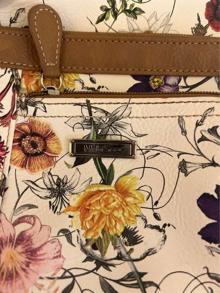 MultiSac Adele Backpack – Cream Vienna Floral / Hazelnut Trim - photo 3