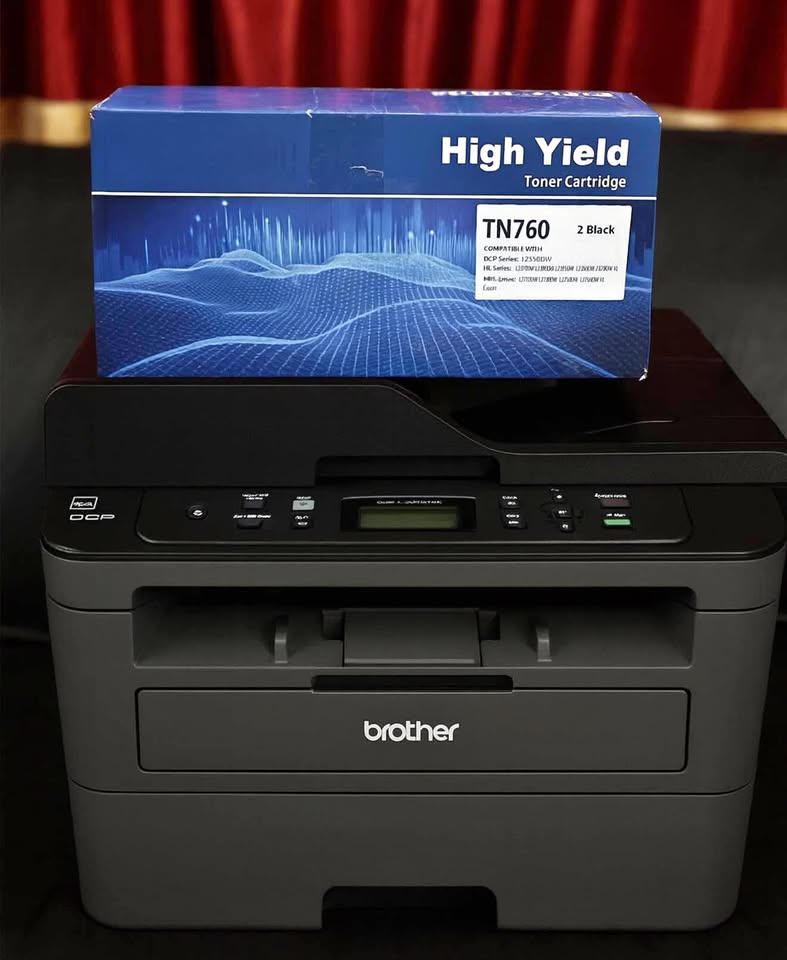 Brother DCP-L2550DW Laser Printer + 2 TN760 Toners