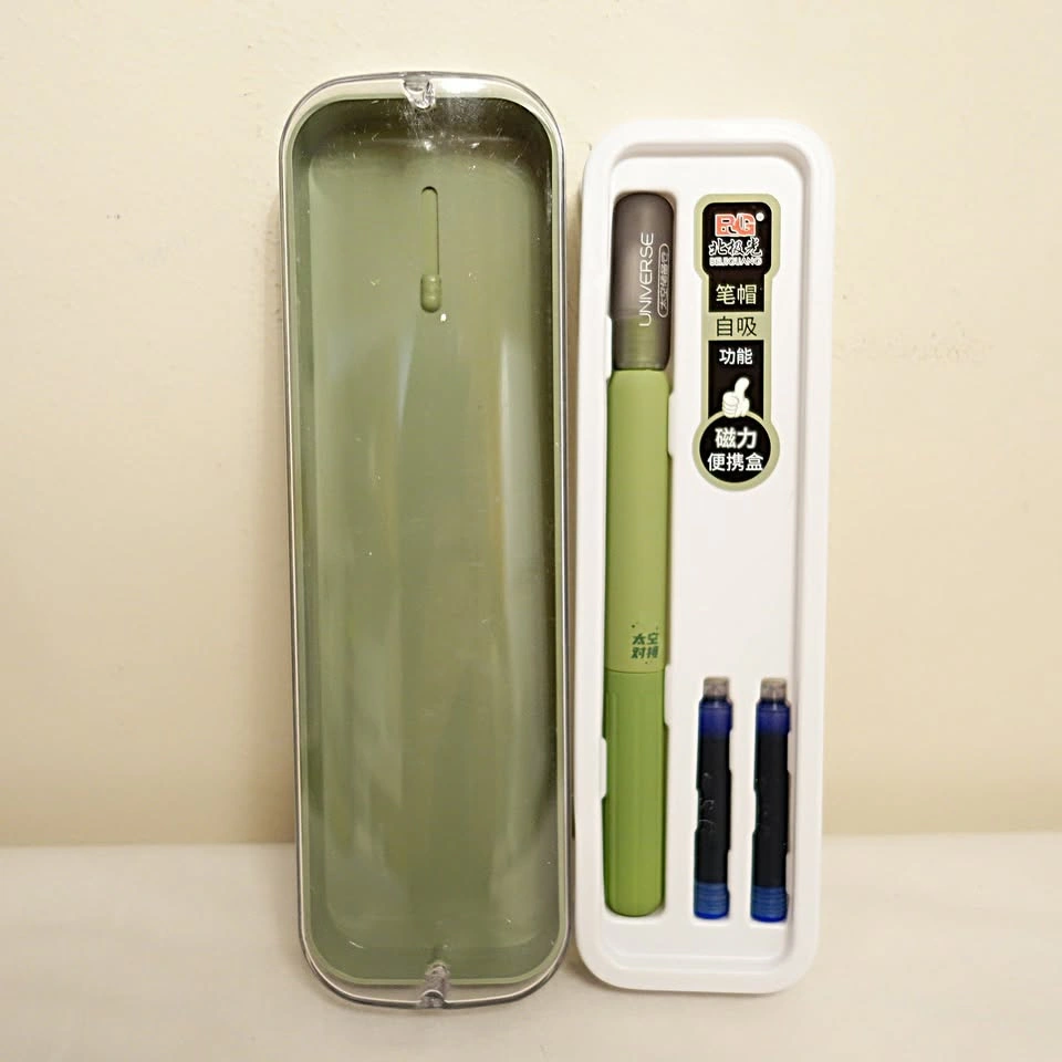 NEW BG Magnetic Cap Blue Iridium Tipped EF Nib Fountain Pen - photo 2