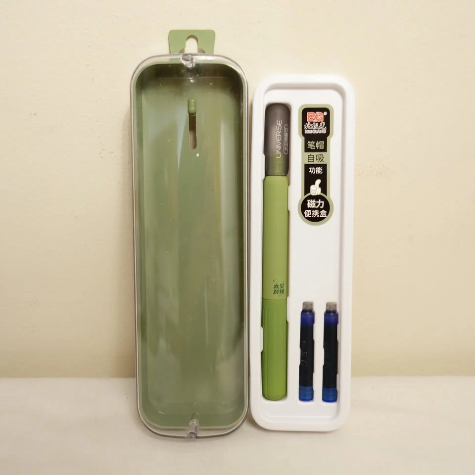 NEW BG Magnetic Cap Blue Iridium Tipped EF Nib Fountain Pen - photo 3