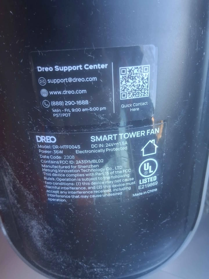 Dreo Oscillating Smart Tower Fan - photo 3