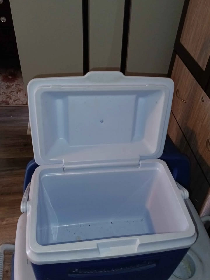 Small Rubbermaid Blue and White Cooler 🏈 - photo 2