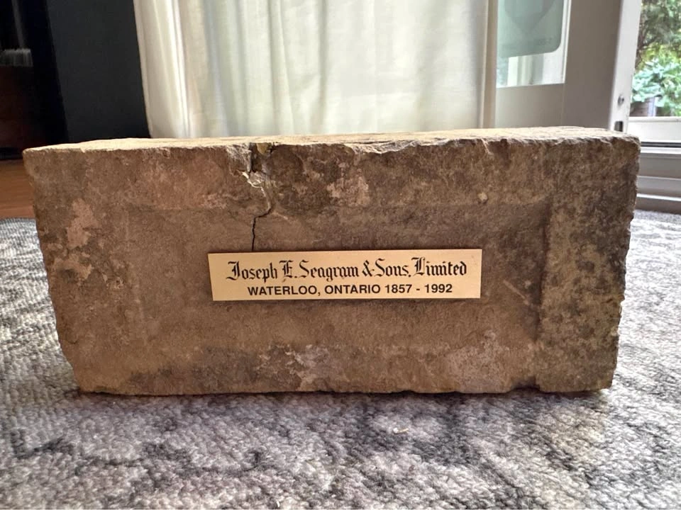 Vintage Seagram Distillery Commemorative Brick (1857–1992)