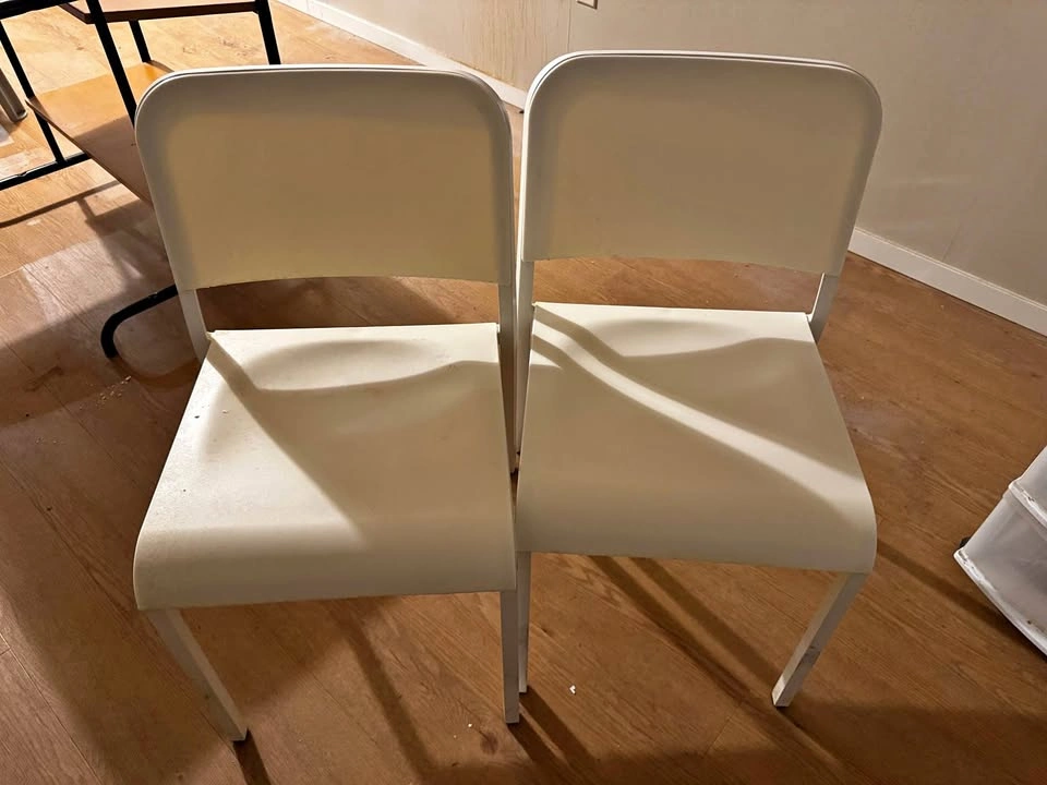 Pair of White Dining Chairs